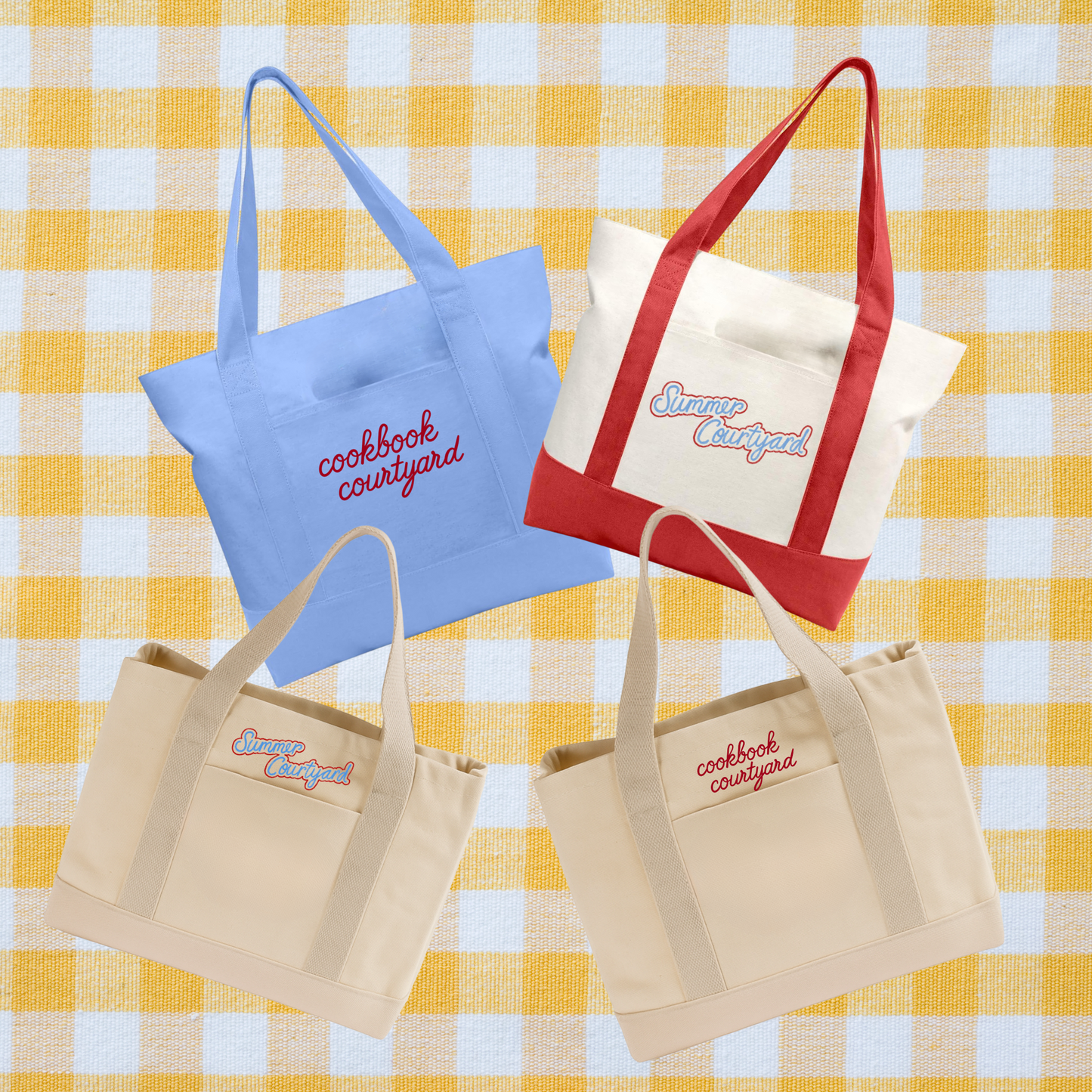 Cookbook Courtyard - Tote Bag - Medium