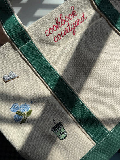 Cookbook Courtyard x Knotty But Sweet: The Farmer's Market Tote