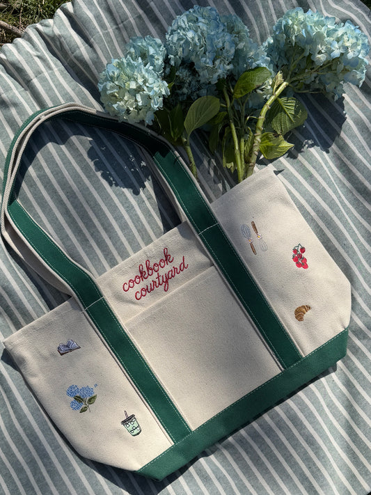 Cookbook Courtyard x Knotty But Sweet: The Farmer's Market Tote