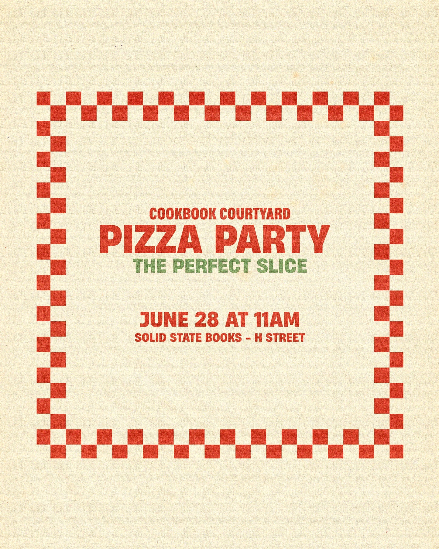 Cookbook Courtyard: Pizza Party