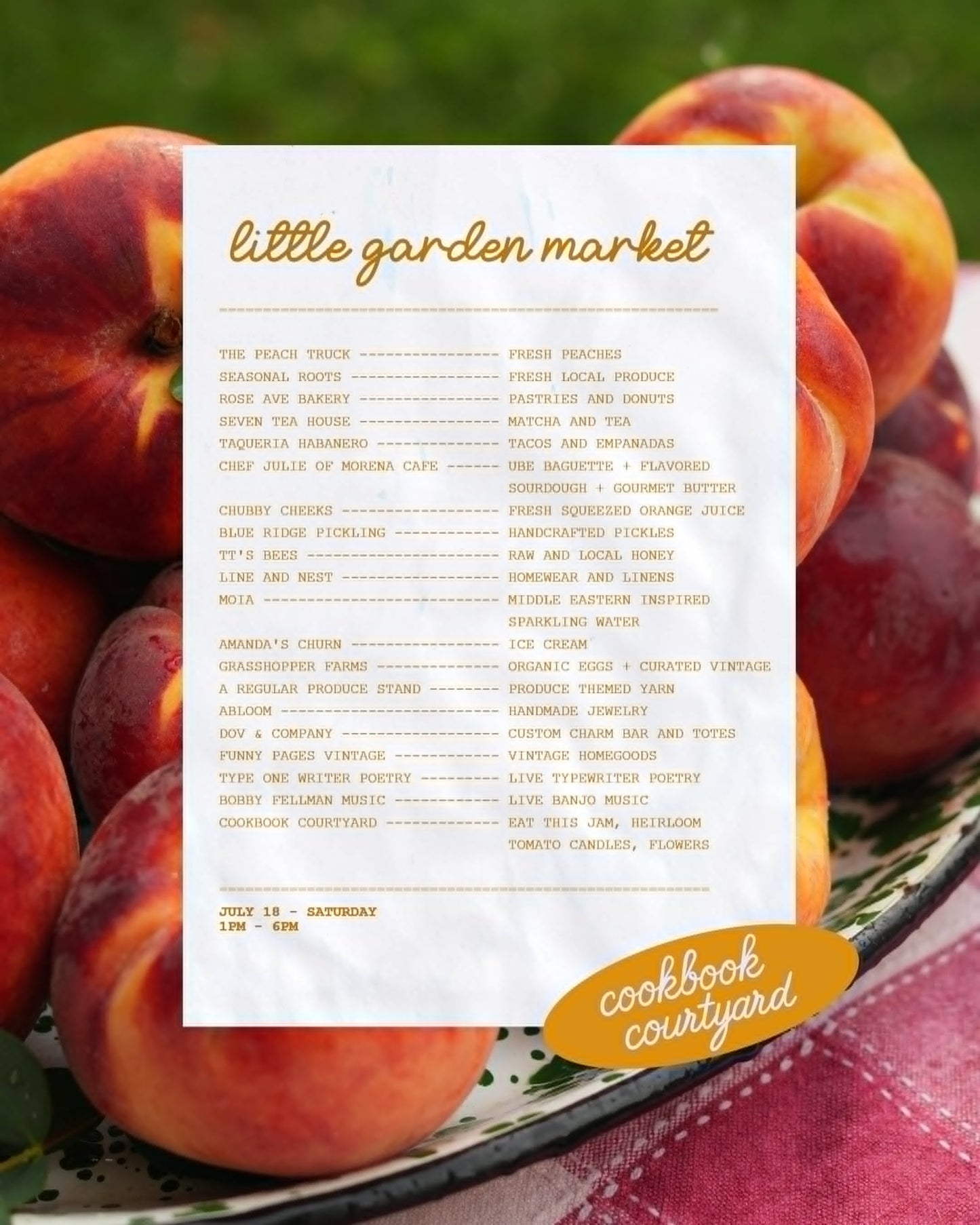 Little Garden Market: Peaches - Admission Ticket