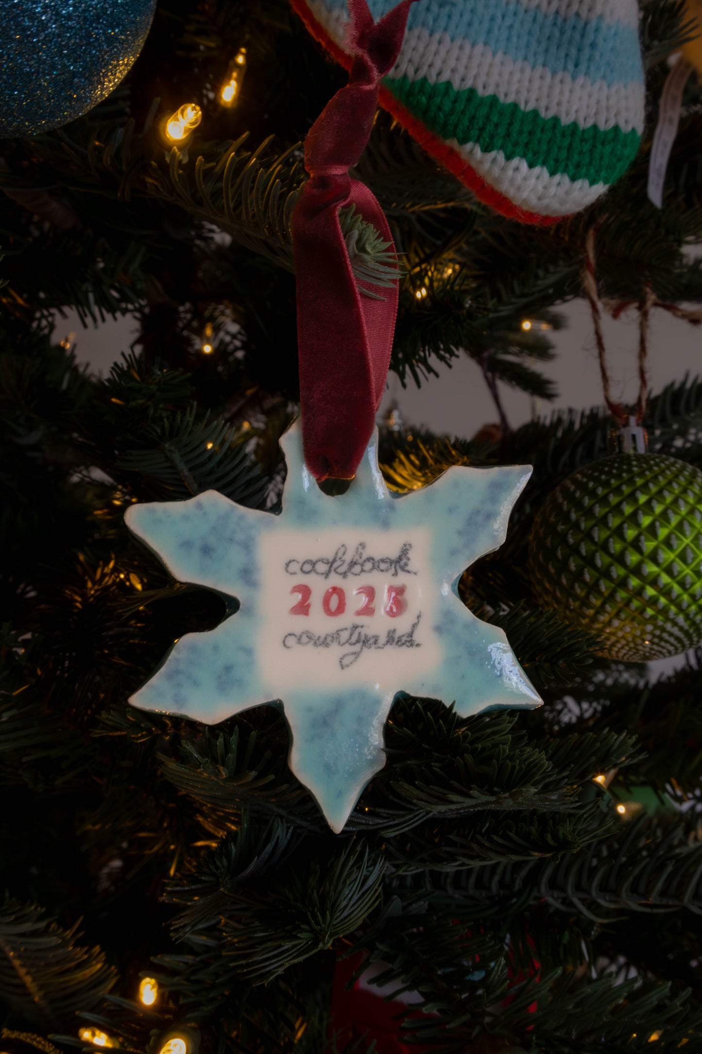 Holiday Ornament - Cookbook Courtyard x Strata Studio