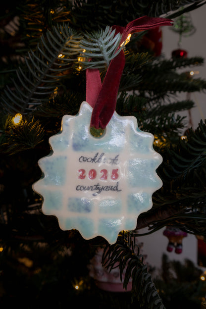 Holiday Ornament - Cookbook Courtyard x Strata Studio